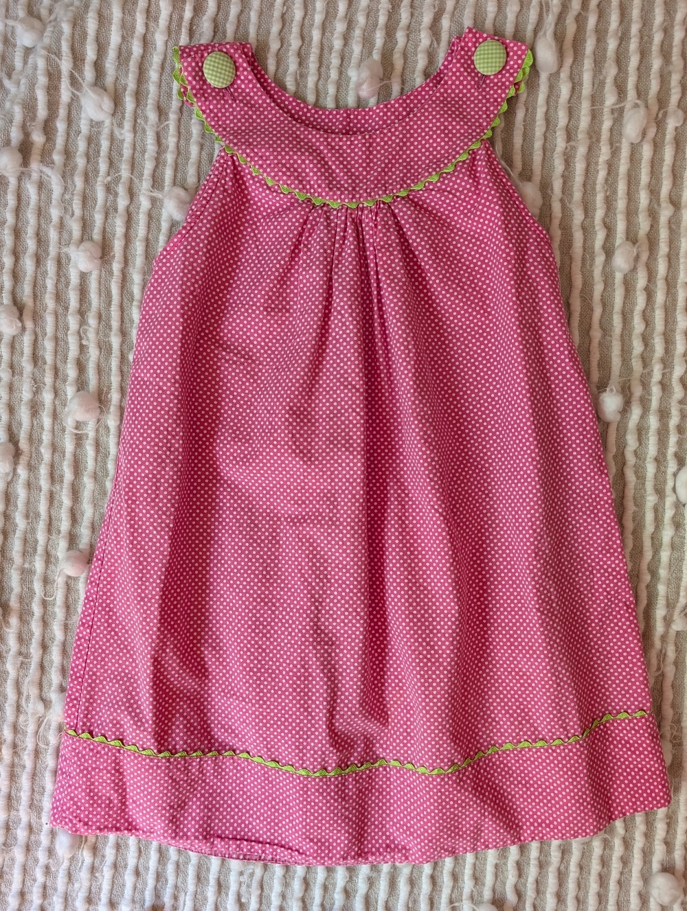 Pink Polka Dot Girls Sundress-size 6